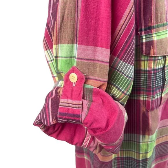 Polo Ralph Lauren Mens Roll Tab Sleeve Shirt Pink Plaid Large - Picture 6 of 12